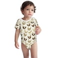 thumbnail image 3 of Daiia Chicken Cartoon Printed Unisex-Baby Short Sleeve Onesies Bodysuits Baby Climbing Clothes Soft and Comfortable Romper with Expandable Shoulder Design-12 Months, 3 of 8