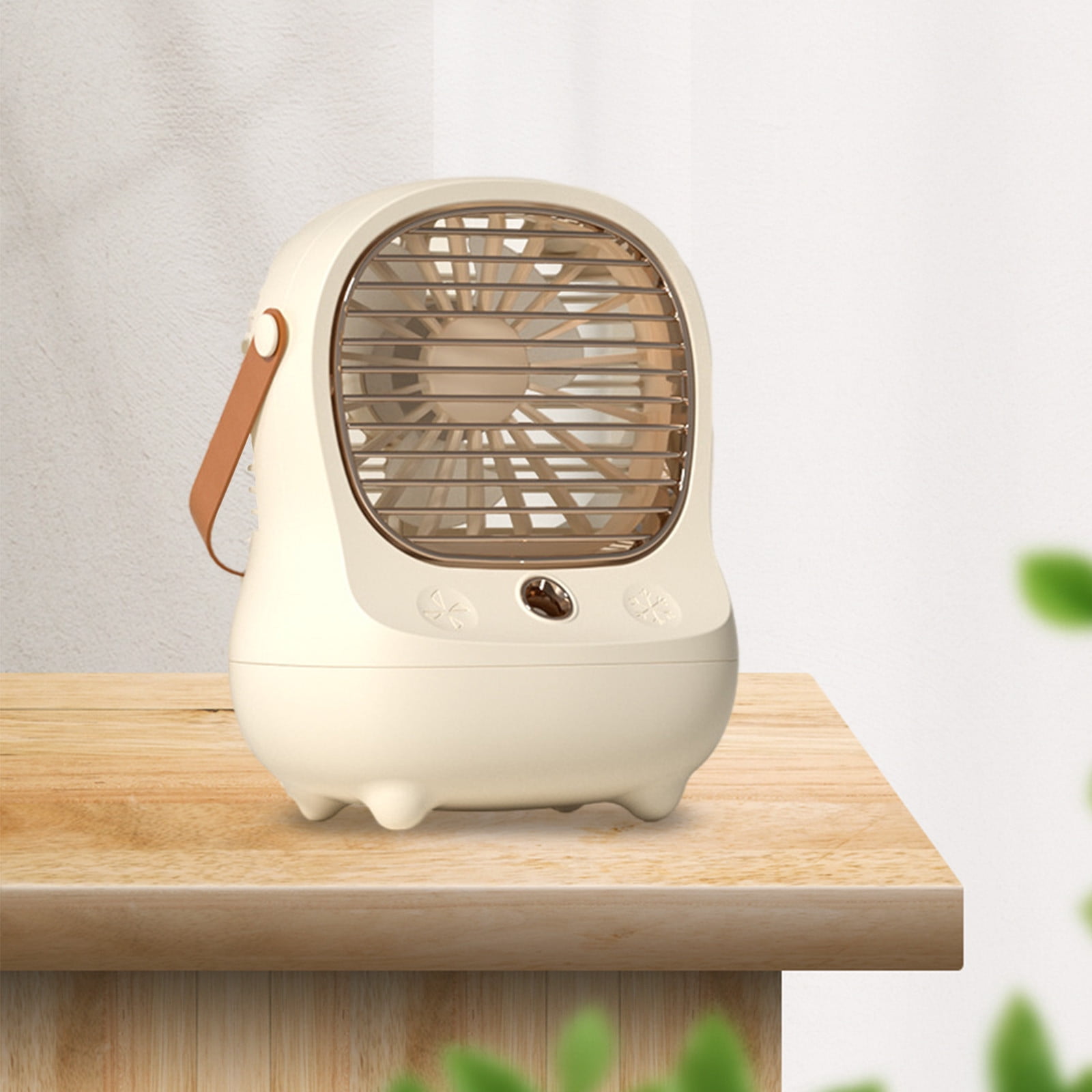 Portable USB Rechargeable Evaporative Cooler Fan with 3 Speeds Humidifier & Purifier for Home Office Travel Large Water Tank 10H Cooling White Pink Green