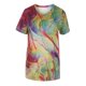 thumbnail image 3 of Blusa holgada de manga corta con cuello en V y estampado a la moda para mujer Pompotops hkajfhjk464250, 3 of 8