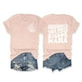 thumbnail image 2 of MesaSe Ladies‘ Solid Color  Neck Double Football Print Short Sleeve T Shirt, 2 of 5