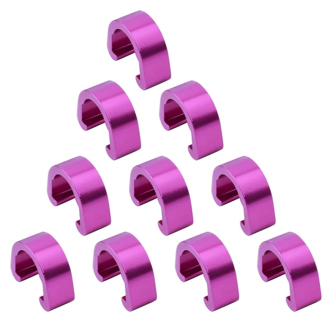 Cable de bicicleta C Clips Sonducket 10 piezas Fijador de clip para bicicletas Púrpura Type3 NO3