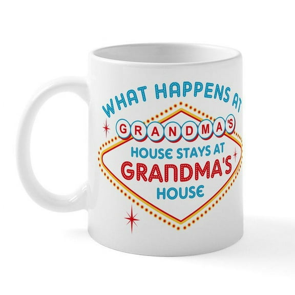 CafePress - Las Vegas Stays At Grandma's Mug - 11 oz Ceramic Mug - Novelty Coffee Tea Cup