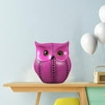 thumbnail image 4 of jifeng Ornement Animal, Décoration en Résine Faite à la Main Hibou Statue Fuchsia, 4 of 8