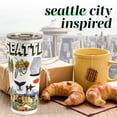 thumbnail image 3 of Greenline Goods 30oz Seattle City Insulated Tumblers with Lids & Handle – Stainless Steel Tumblers for Hot & Cold Beverages, Elegant Coffee Tumbler Mug Design – Hot & Cold Coffee Tumbler, 3 of 9