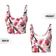 thumbnail image 6 of Goofa Makeup Printed Sports Bras for Women, High Impact Running Bra Workout Crop Tank Tops Longline Sports Bra Push up-Large, 6 of 9