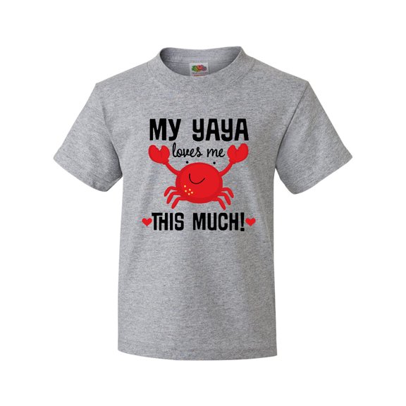 Inktastic Yaya Loves Me Grandson Gift Youth T-Shirt