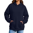 thumbnail image 5 of Otntypg Womens Oversized Hoodies Lightweight Casual Fall Hooded Pullover Sweatshirts Trendy Fall Long Sleeve Pullover Hoodie Tops with Pocket, 5 of 7