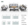 Direct Wicker 7Piece Outdoor Aluminum Furniture Set Patio Sectional