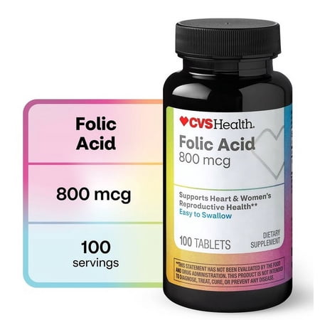 CVS Health Folic Acid Tablets  100 CT