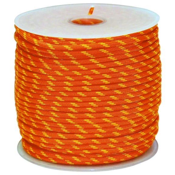 Rope King NPC-18250, Nylon Paracord, 1/8 inch x 250 feet, Orange/Yellow, 1 Each