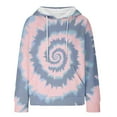 thumbnail image 4 of Enjoytime Sweat Shirts for Womens Polka Print Long Sleeve Casual Sweatshirt Fashion Comfy Fall Winter Pullover Hoodies Pink M, 4 of 6