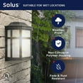 thumbnail image 2 of Solus USA Aston Wall Fixture with Electric Photocell and Motion Sensor, Black, 2 of 7