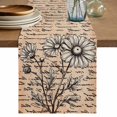 thumbnail image 2 of Retro Flowers Daisy on Letter Table Runner 90 Inches Long,Kitchen Dining Tablerunners Watercolor Country Floral Linen Table Runners Dresser Scarves for Home Dinner Wedding Holiday Party Decor, 2 of 9