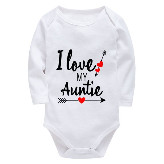 I Love My Auntie Newborn Coming Home Outfits Girl Long Sleeve Neutral Baby Clothes Newborn White Boy Newborn Clothes