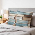 thumbnail image 6 of Pillow Covers 18x18 Set of 2, Blue Beige Brown Vintage Square Throw Pillow Covers for Couch/Sofa/Living Room, Retro Farmhouse Elegant Pastoral Decorative Soft Pillowcases for Couch Throw Pillows, 6 of 9