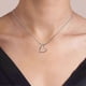 thumbnail image 3 of Silver Heart Necklaces for Women Silver Plated Chain Heart Necklace Pendant Necklace Silver Jewellery for Women Gift, 3 of 5