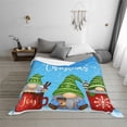 thumbnail image 6 of KLL Merry Christmas Gnome Print Fleece Throw Blanket, Horizontal Fleece Bedding Cute Soft Blankets Comfy Fleece Flannel Plush Home Decor for Couch & Bed -50"x40", 6 of 9