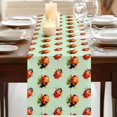 thumbnail image 3 of Table Runners 90 Inches Long Dress Scarves, Cute Ladybugs Farmhouse Coffee/Dining/Kitchen Table Runner for Living Room, Spring Botanical Leaves Green 13x90 Inch, 3 of 9