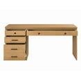 thumbnail image 5 of Linon Vaughan Computer Desk with File Cabinet and 3 Drawers, 65" Wide, Matte Maple Finish, 5 of 9