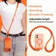 thumbnail image 4 of VENINGO 3-In-1 Phone Lanyard with Tether Tab & Loop Strap, Adjustable Anti Theft Phone Strap for Crossbody, Neck, Wrist -Universal for Smartphones, Travel, Running, Hiking - Orange, 4 of 7