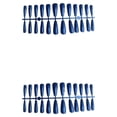 thumbnail image 4 of Minnieouse 24 piezas Uñas postizas Prensa en puntas de envoltura completa Estampado azul Plano 2Conjunto, 4 of 6