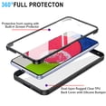thumbnail image 3 of for Samsung Galaxy S26 Case with Built-in Screen Protector, Clear Shockproof Slim Full Body Protection Soft TPU Bumper Dual Layer Rugged Cover for Samsung Galaxy S26, Black, 3 of 5
