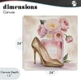 thumbnail image 4 of Stupell Industries Glam Pink Beauty Heel & Flowers Canvas Art, 24 x 24, by Kim Allen, 4 of 8
