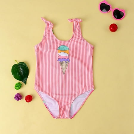 

Girls Swimsuit 2-7 Years One Piece Bathing Suit Quick Dry Beach Swimwear