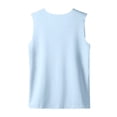 thumbnail image 5 of Men Tank Top Summer Ice Silk Traceless Thin Breathable solid Color V-Neck Sleeveless Top Casual Workout Shirts Light Blue 4XL, 5 of 5