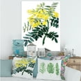 thumbnail image 2 of Designart ' Ancient Yellow Flower II ' Traditional Canvas Wall Art Print, 2 of 4