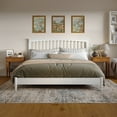 thumbnail image 2 of AFI Becket King Solid Wood Low Profile Platform Bed, White, 2 of 13