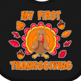 thumbnail image 4 of Inktastic My First Thanksgiving with Cute Turkey Boys or Girls Baby Bib, 4 of 4