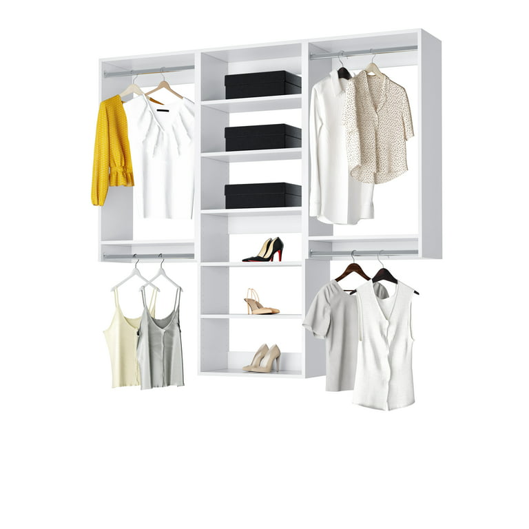 Modular Closet System - A Hanging Closet Organizer Including Closet Shelves, Drawers for Clothes, and General Closet Storage for Bedroom