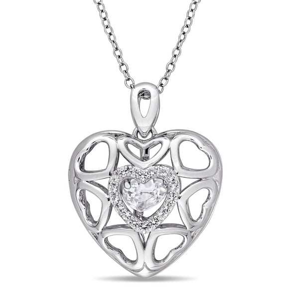 Everly Women's 1.25CT TGW White Topaz Sterling Silver Pendant