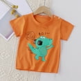 thumbnail image 3 of Ketyyh-chn99 Boys Clothes Kid Tee Shirt Shirts Toddler Boys Girls Plaid T-Shirt Graphic Tees Tops Orange,2-3 Years, 3 of 4