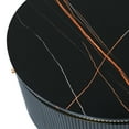 thumbnail image 4 of Fulvari Modern Round Coffee Table With 2 Drawers and 4 Legs, Marble Pattern Center Sofa Table Suitable for Living Room Apartment (31.5"L x 31.5"W x 16.7"H), 4 of 8