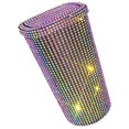 thumbnail image 3 of Cubo de basura para coche con diamantes de imitación, contenedor para guardar artículos diversos en el interior del coche, cubo de basura para coche, 3 of 5