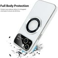 thumbnail image 2 of Compatible with iPhone 15 Case 2023 【Support for Magsafe】 Magnetic Logo View Magnetic Plating Luxury Case Wide Lens Camera Protection Shockproof Corner Back Cover -White, 2 of 12