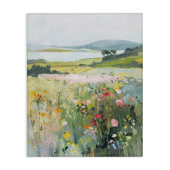 Stupell Industries Soft Abstract Countryside Landscape & Nature Painting Wrapped Canvas Art Print Wall Art, 16 x 20