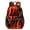 Black-3, variant on 17 Inch Lightweight Backpack,PVC Waterproof Oxford Fabric, Ergonomically Designed, with Large Capacity, Fire Flame Baseball Print