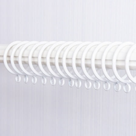 ORDDIART 10Pcs Metal Curtain Hooks for Homeowners in White Color