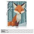 thumbnail image 4 of Nawypu  Orange Fox Soft Throw Blanket 40"x50" Lightweight Flannel Blanket for Couch Bed Sofa Travelling Camping for Kids Adults, 4 of 6