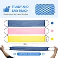 thumbnail image 2 of Okaka 3 Pcs African Net Bath Sponge, Double Layer Exfoliating Body Scrubber Washcloth With Handle For All Ages, 2 of 7