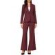 thumbnail image 2 of Conjunto de traje de negocios INSPIRE CHIC para mujer de 2 piezas sin cuello, conjunto de blazer y pantalones XL color rojo oscuro, 2 of 6