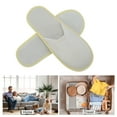 thumbnail image 4 of Unique Bargains 1Pair Disposable Slippers Foldable Closed Toe Anti-slip Hotel Slippers Light Gray, 4 of 5