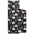 thumbnail image 2 of Basketball and Splash Black Pattern Teens Toddler Nap Mat with Pillow, Sleeping Mat Bag for Preschool Daycare 59"x22", 2 of 6