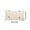 thumbnail image 3 of Btomtd 19.6x11.8 in Floral Embroidered Pillow Cover Rose Pattern Decorative Pillowcase for Sofa Beds Head Cushion Cover Pillow Case, C, 3 of 6