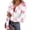 White, variant on FDGIU Women’s Long Sleeve Henley Neck Shirt - Slim Fitted Ribbed Top for Going Out & Work Casual