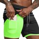 thumbnail image 1 of Pantalones cortos deportivos 2022 para hombre, ropa deportiva, pantalones cortos para correr de dos pisos, pantalones cortos 2 en 1 para la playa, verano, gimnasio, entrenamiento físico, pantalones co Dengxun unisex, 1 of 2