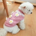 thumbnail image 5 of Dog Sweater Winter Coat Apparel Classic Flowers Blossoming Sweater Knit Clothes For Cold Weather, 5 of 11